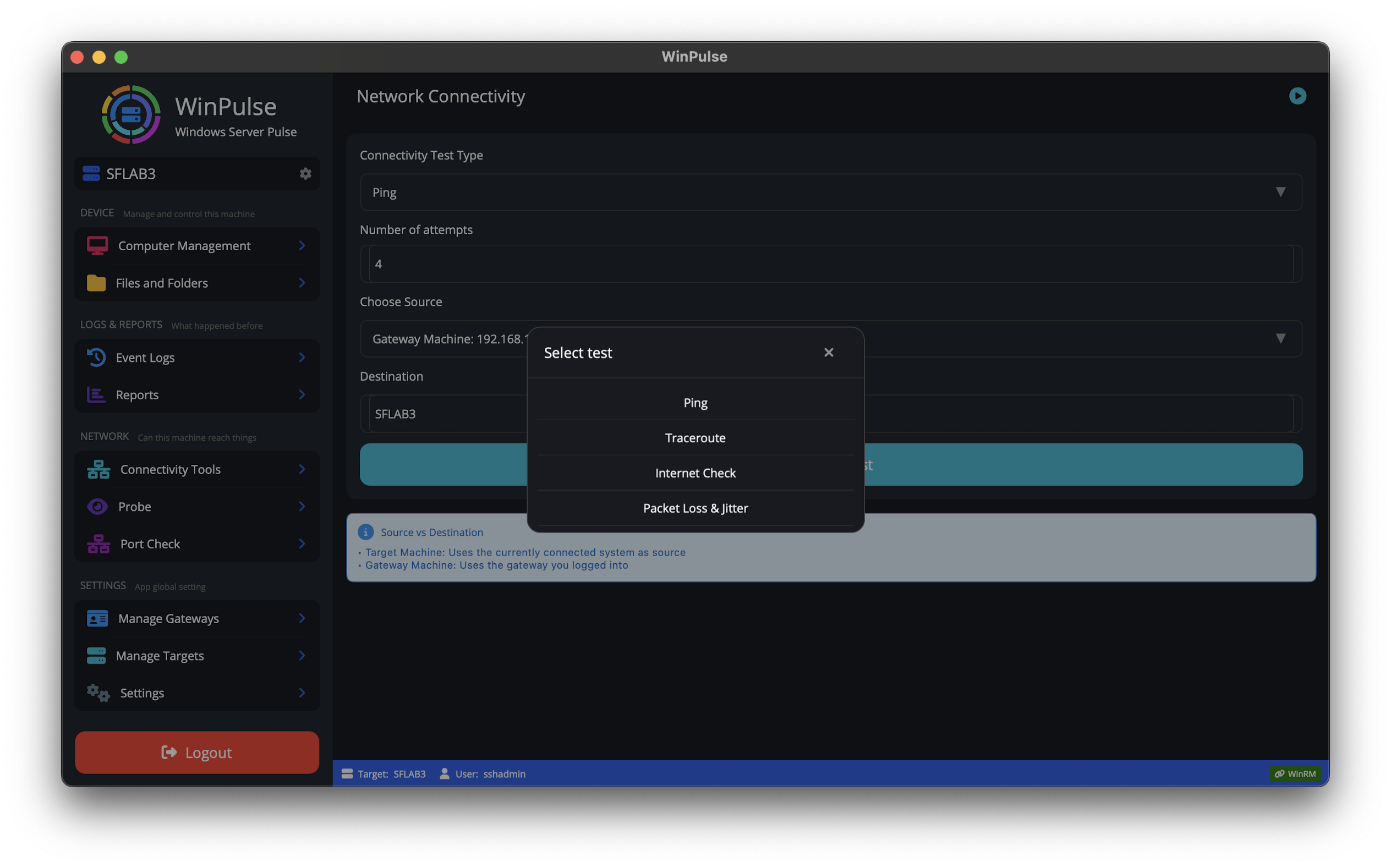 Network connectivity (Mac)